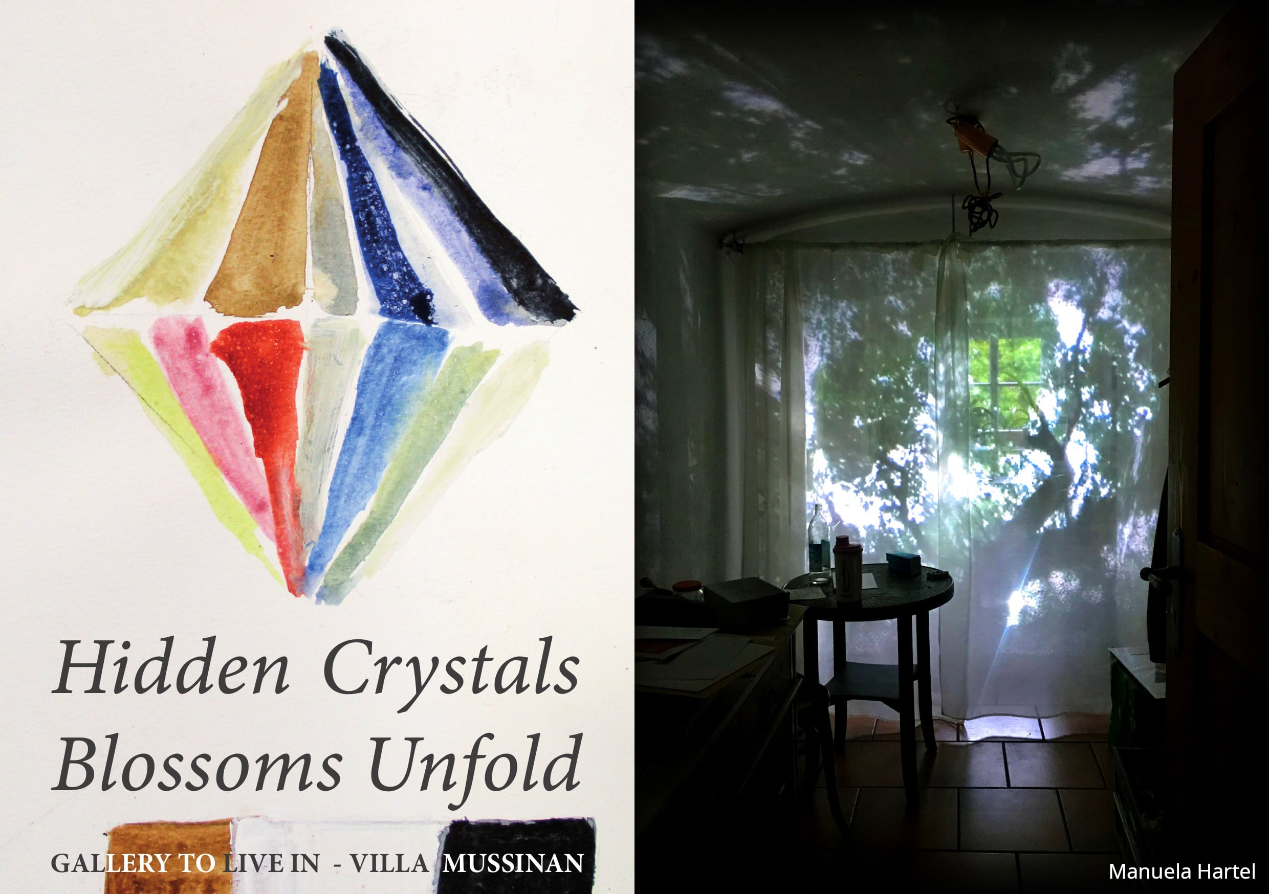 Hidden Crystals – Blossoms Unfold, Gallery to live in – Villa Mussinan